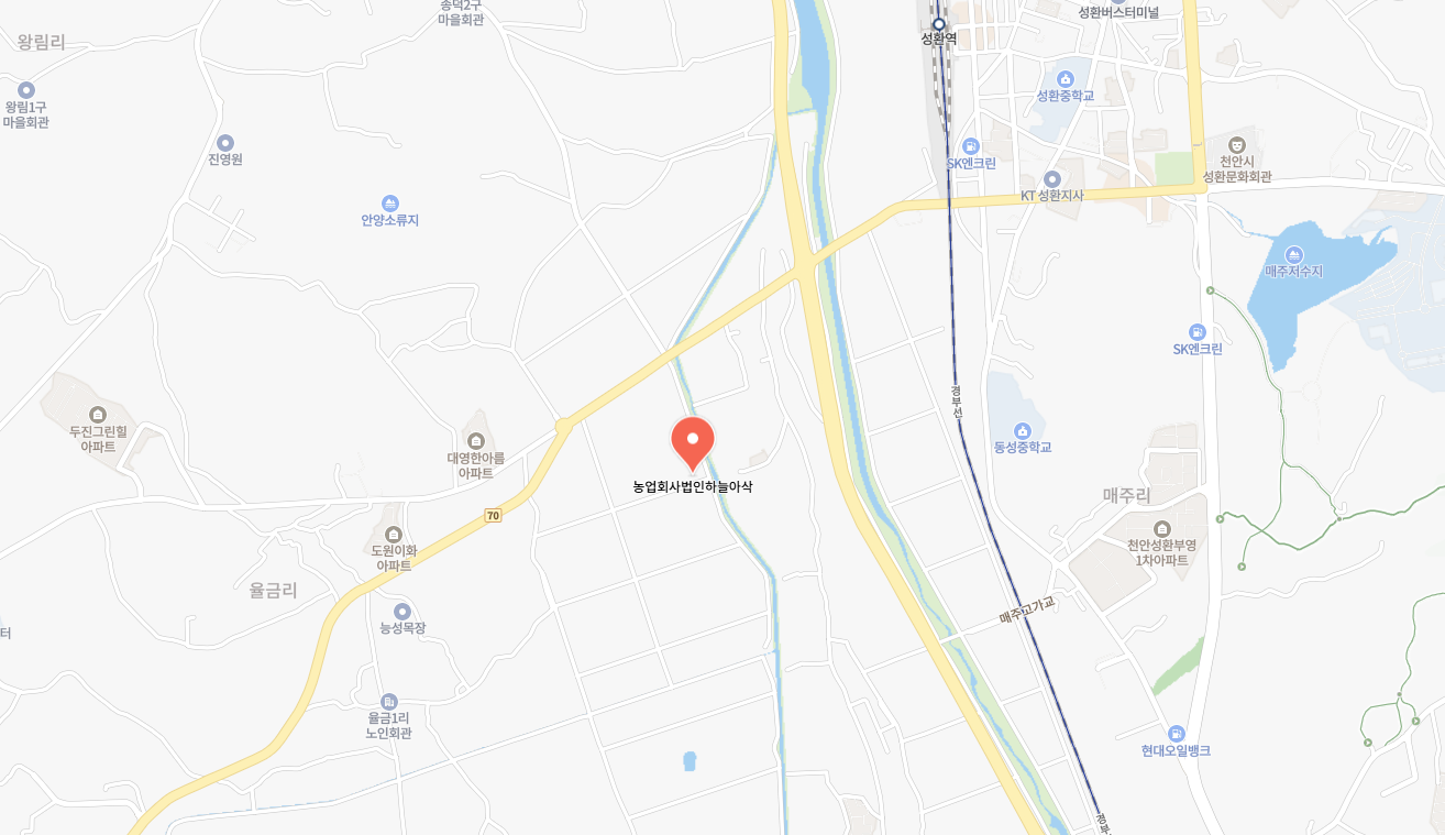 농업회사법인 하늘아삭 위치 지도